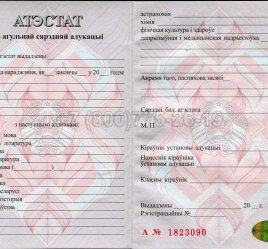 Аттестат о Полном Среднем Образовании Беларуси 2019г в Краснодаре